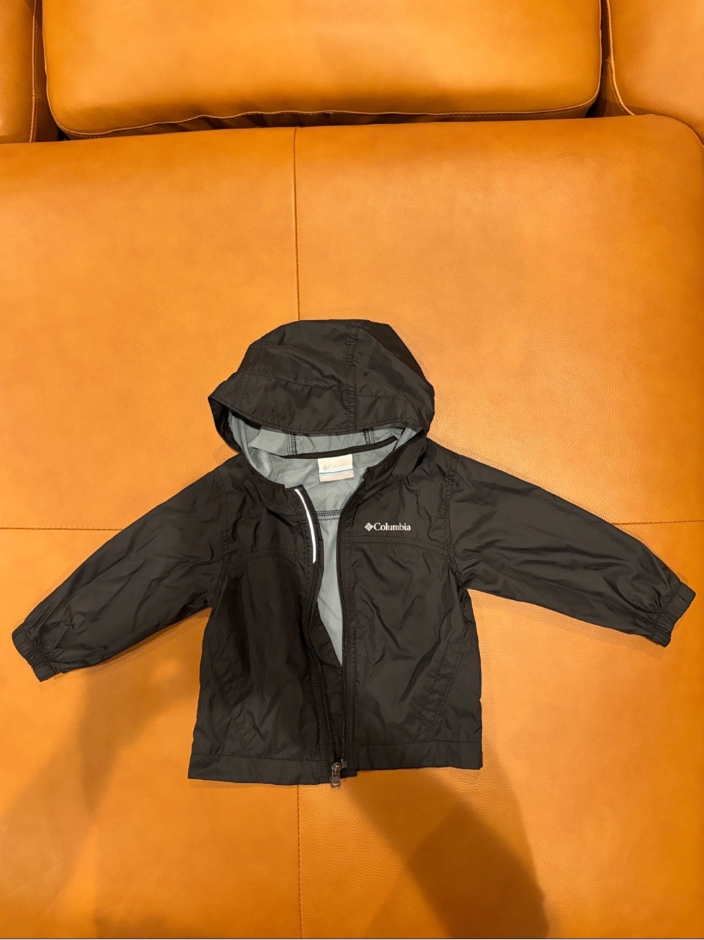 Columbia Black Kids Hooded Rain Jacket
